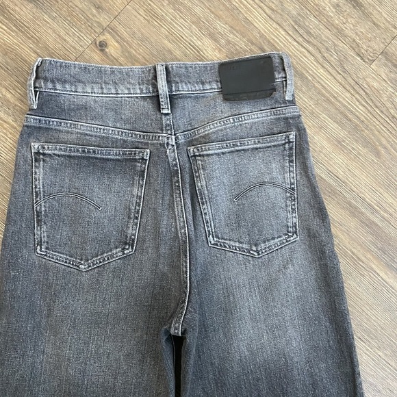 G-Star Raw Deck Ultra Wide Leg High Kara Faded Black Denim Jeans Size 27/30 - Picture 10 of 11
